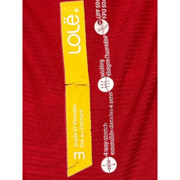 Lole Women's Size Medium Red Zip Front Long Sleeve Lightweight Jacket Athleisure - Picture 3 of 8
